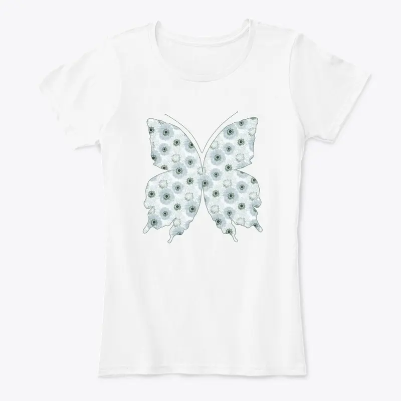 Butterfly Fly Free floral print 